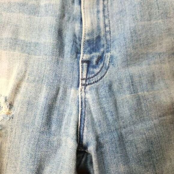 MOTHER THE Swooner Ankle Fray Losing Control High Rise Distressed Skinny Size 28 - Picture 3 of 7